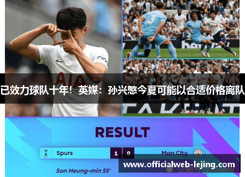 已效力球队十年！英媒：孙兴慜今夏可能以合适价格离队